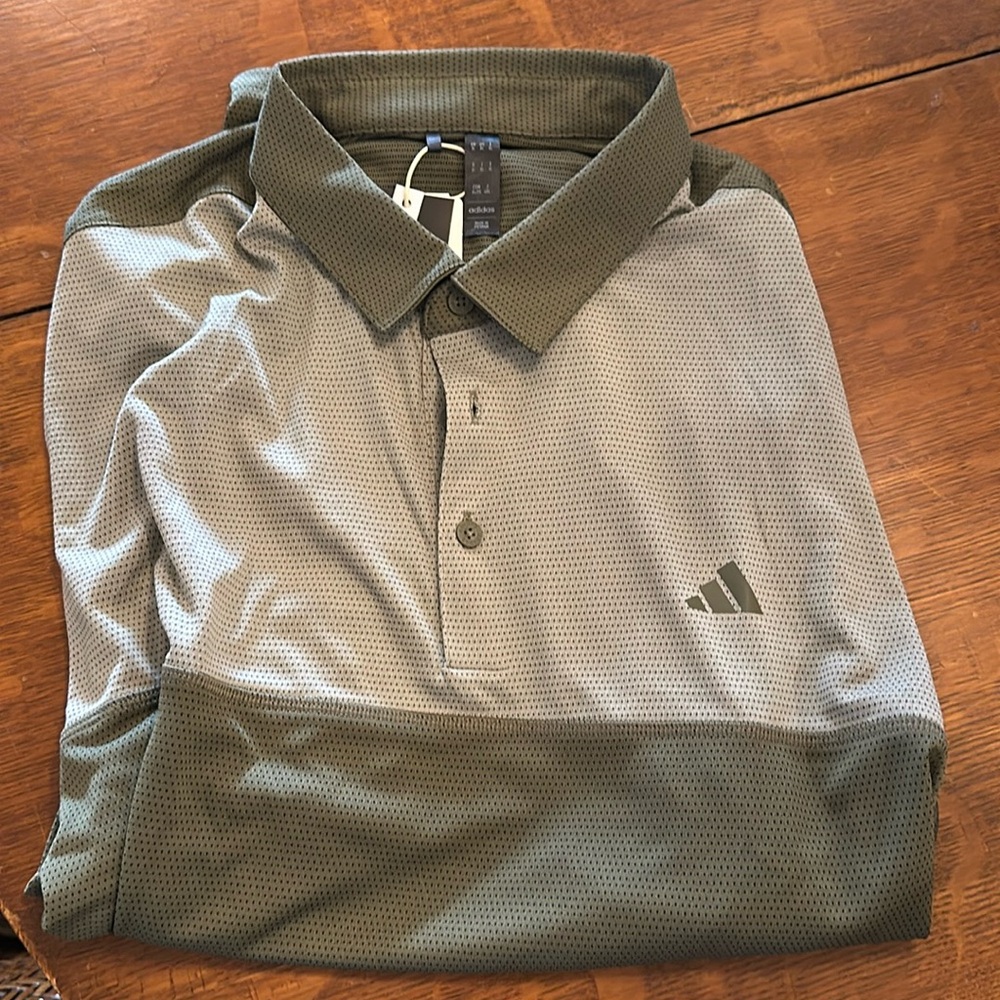 Men’s grey and grey golf shirt